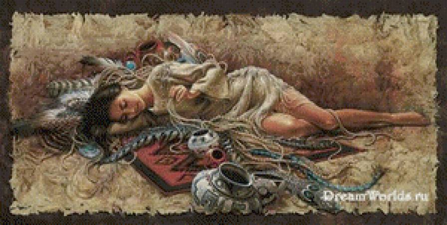 ли богл 15 спящая - картина, нежность, ли богл, девушка, живопись, красавица, дева - предпросмотр