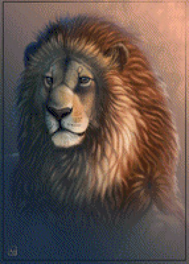 лев рисунок - предпросмотр