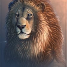 Схема вышивки «лев рисунок»