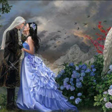 Схема вышивки «Двое»