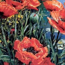 Схема вышивки «"Маки" ч.3 низ»