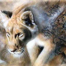 Схема вышивки «пума»