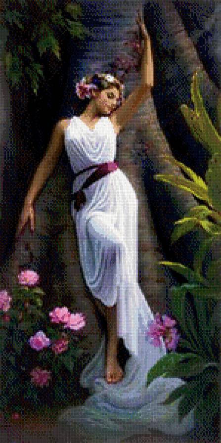 Богиня - девушка, пейзаж - предпросмотр