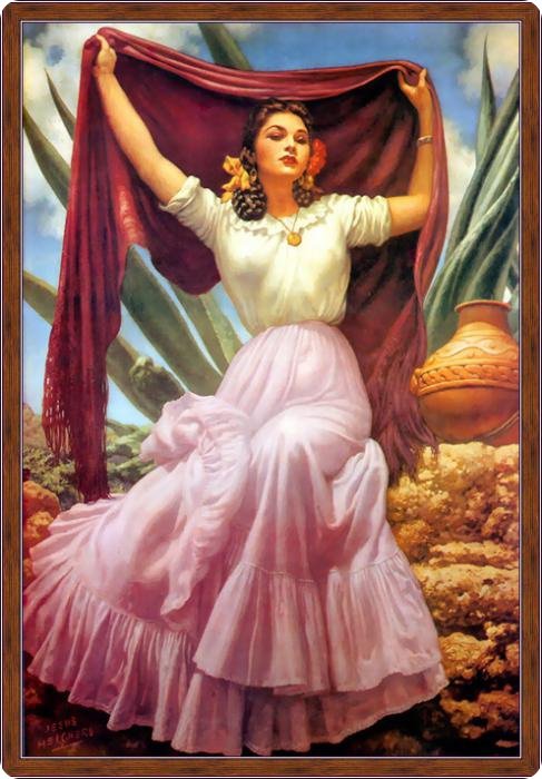 Серия "Мексика" - девушка - оригинал