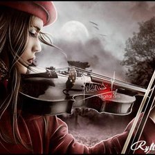 Схема вышивки «Скрипачка»