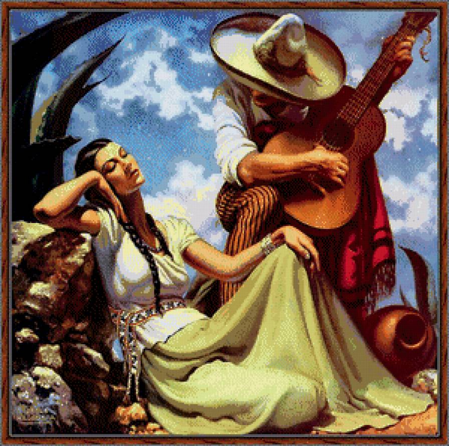 Серия "Мексика" - мужчина, пара, девушка - предпросмотр