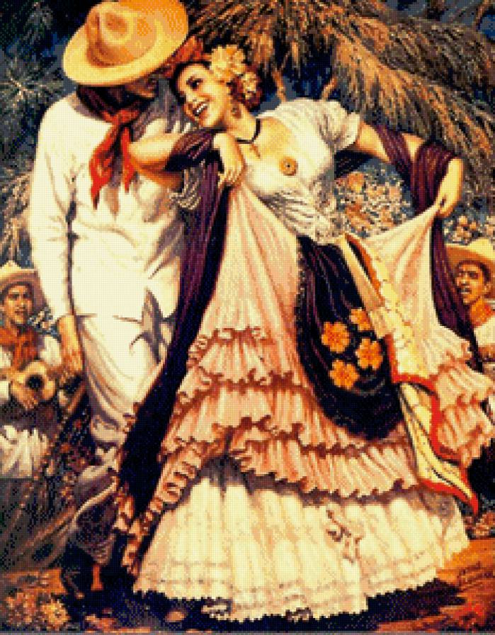 Серия "Мексика" - девушка, пара, люди, мужчина, танец - предпросмотр