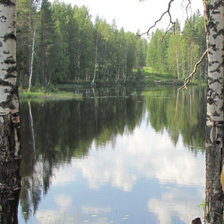 Схема вышивки «Тишина у реки»