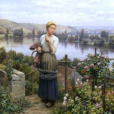 Схема вышивки «цветочница 3»