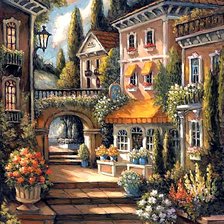 Схема вышивки «Городские улочки»