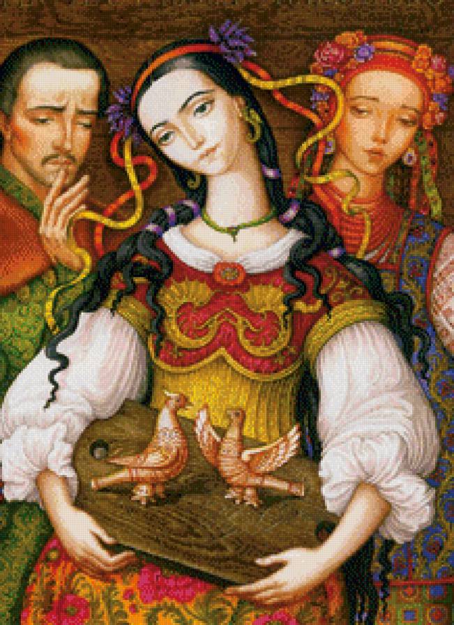 Украинские мотивы - любовь, украинские мотивы, женщина, мужчина - предпросмотр