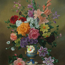 Схема вышивки «старинная картина»