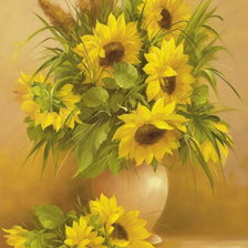 Схема вышивки «букет подсолнухов»