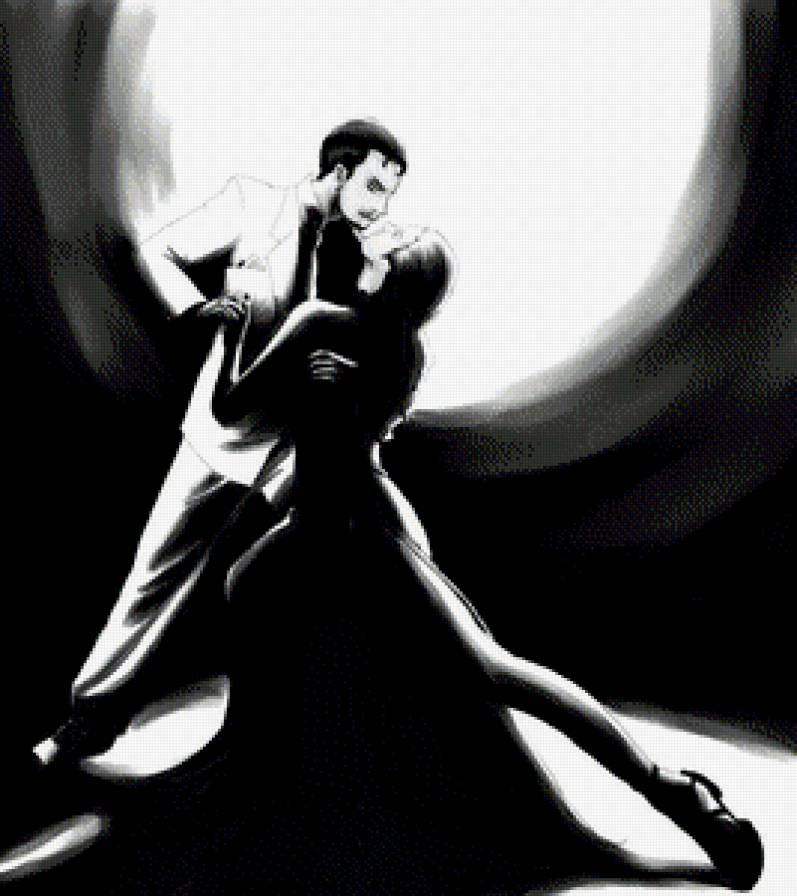 танго под луной - мужчина, романтика, танец, пара, женщина - предпросмотр