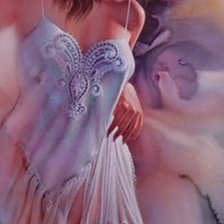 Схема вышивки «ли богл 44 девушка в голубом»