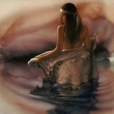 Схема вышивки «ли богл 45 девушка в реке»