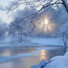 Схема вышивки «зима»