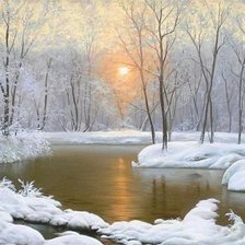 Схема вышивки «зима»