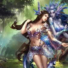 Схема вышивки «Девушки-воины»