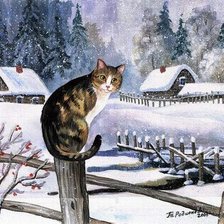 Схема вышивки «зима»