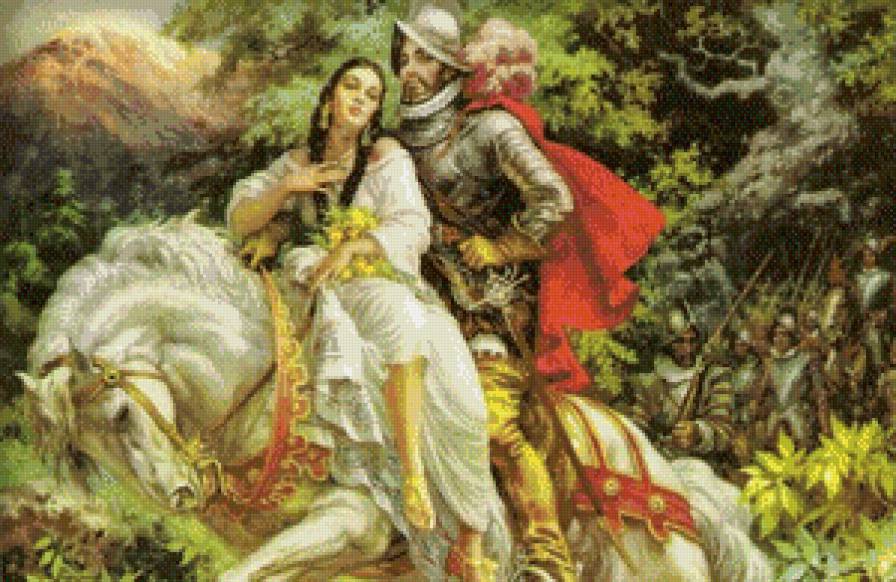 Серия "Мексика" - мужчина, пара, люди, девушка, пейзаж, лошади - предпросмотр