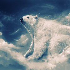 Схема вышивки «Медведь и вьюга»