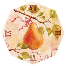 Схема вышивки «Часы с грушей»