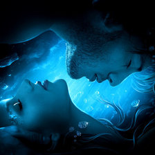 Схема вышивки «Голубая логуна»