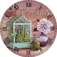 Схема вышивки «Часы с пионом»