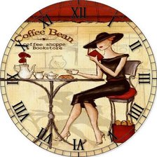 Схема вышивки «Часы с леди»