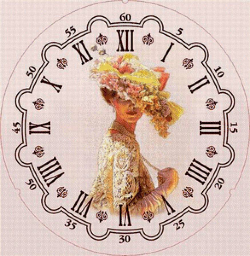 Часы с леди - часы, девушка - предпросмотр