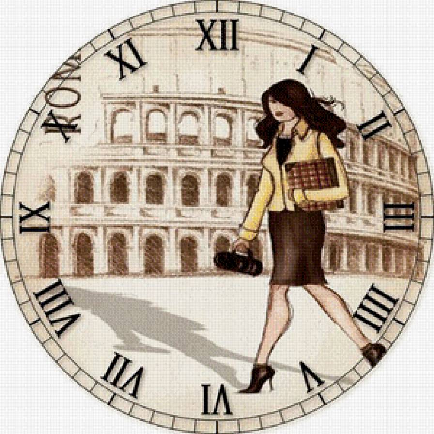 Часы с леди - девушка, часы - предпросмотр