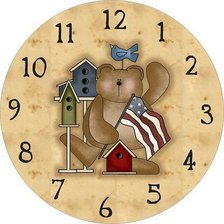 Схема вышивки «Часы с мультяшками»