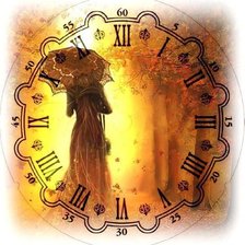 Схема вышивки «Часы с леди»