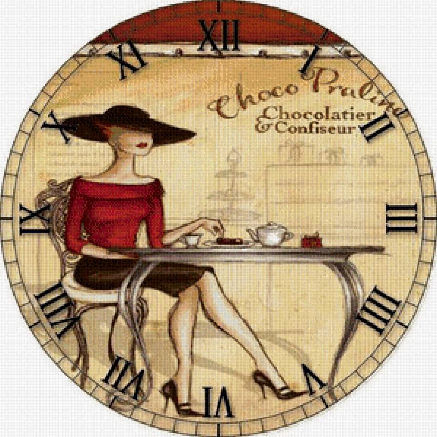 Часы с леди - девушка, часы - предпросмотр