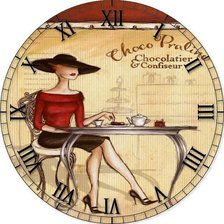 Схема вышивки «Часы с леди»