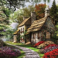 Схема вышивки «сказочный домик»