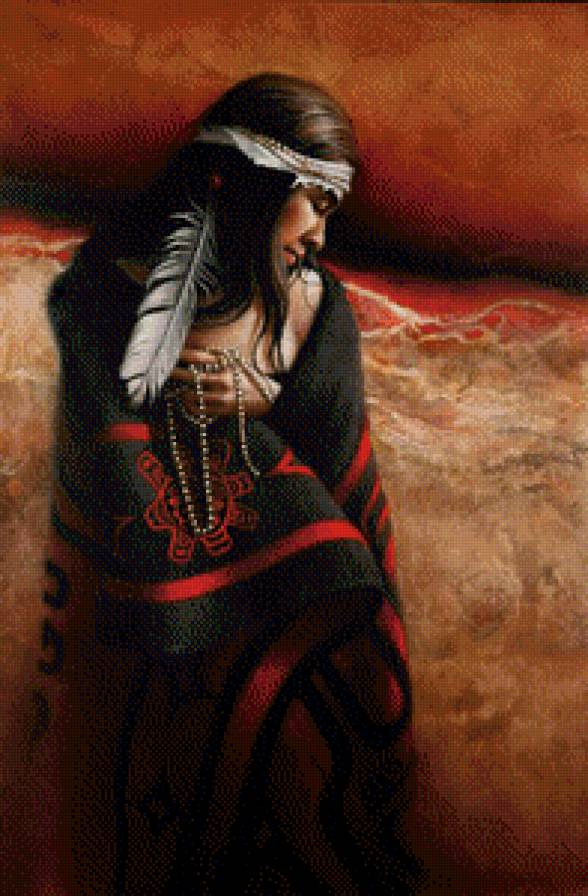 девушка - девушка, индейцы - предпросмотр