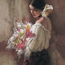 ли богл 49 девушка с букетом