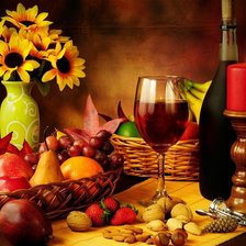 Схема вышивки «Натюрморт с вином»