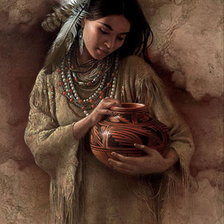 Схема вышивки «ли богл 59 девушка с кувшином»