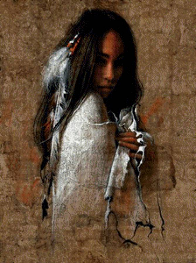 ли богл 64 индианская девушка - дева, ли богл, красавица, картина, нежность, живопись, девушка - предпросмотр