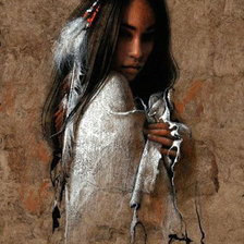 Схема вышивки «ли богл 64 индианская девушка»