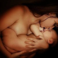 Схема вышивки «мать с детем»