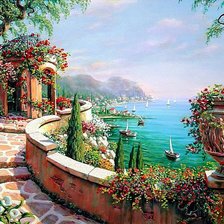 Схема вышивки «море»