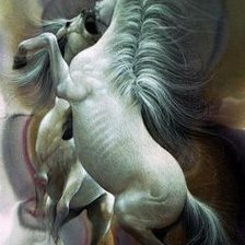 Схема вышивки «кони»