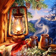 Схема вышивки «лампа»