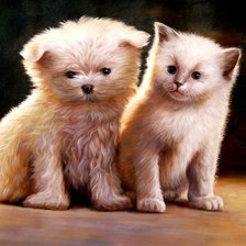 Схема вышивки «Друзья»