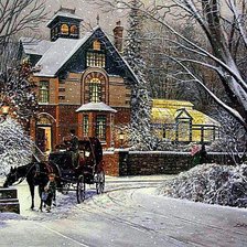 Схема вышивки «Зимний вечер»