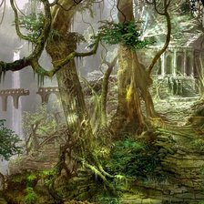 Схема вышивки «Фантастический пейзаж»